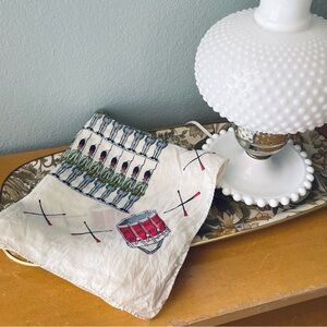 Glentex | Rare 40s 50s X-Mas Toy Soldiers & Drums 100% Silk Large Square Scarf